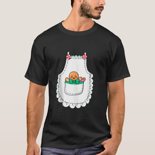 Camiseta Mrs Santa Claus Apron Gingerbread Candy Cane Chris (Anverso)