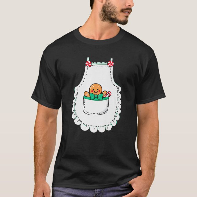 Camiseta Mrs Santa Claus Apron Gingerbread Candy Cane Chris (Anverso)