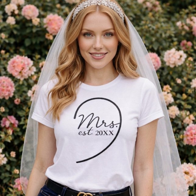Camiseta Mrs. Wifey Honeymoon Just Married Wedding (Subido por el creador)