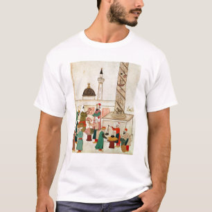 Camiseta Ms 1671 un bazar en Estambul, c.1580