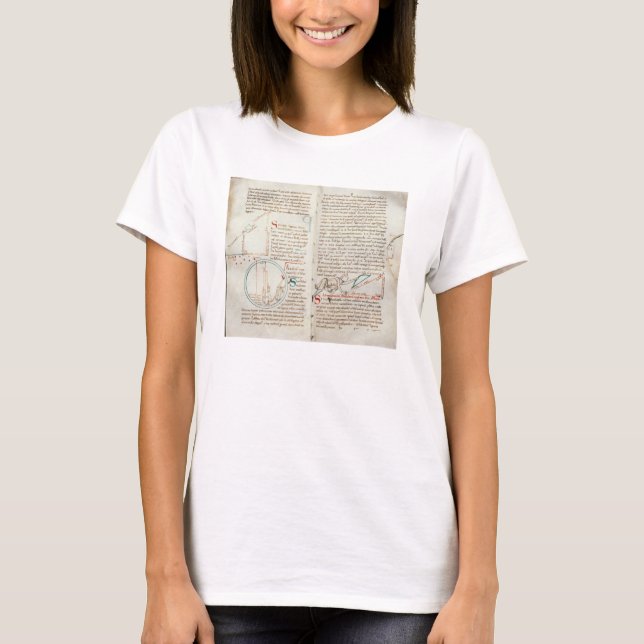 Camiseta Ms 235 f.32 y 33 Geometría, de un "Traite d'Astron (Anverso)