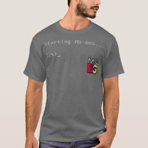 Camiseta MS DOS Prompt Retro Computadora Nerviosa