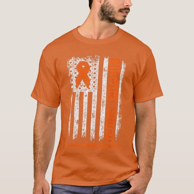 Camiseta MS Flag Orange Support Squad Multiple Sclerosis Aw (Anverso)