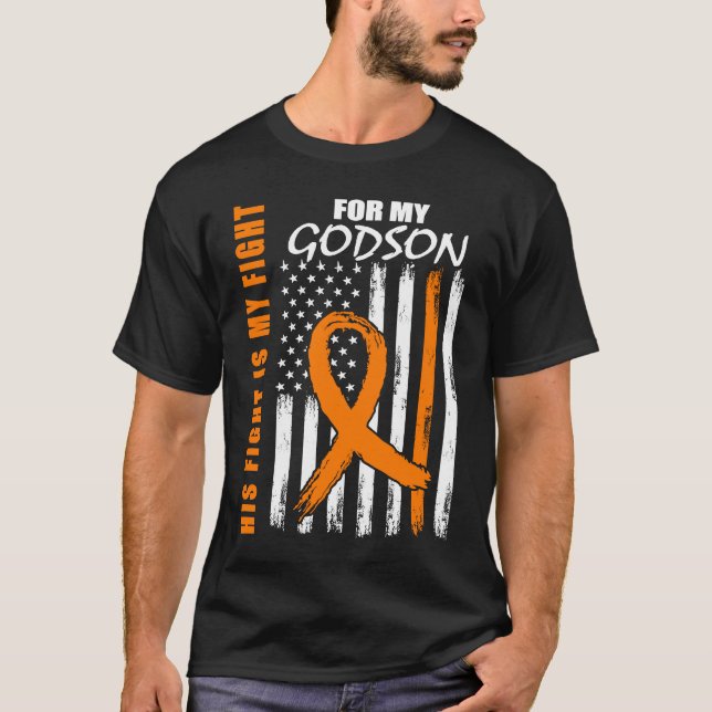 Camiseta MS His Fight Is My Fight Godson Multiple Sclerosis (Anverso)