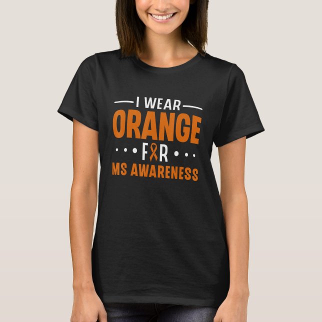 Camiseta MS I Usa Naranja Para Esclerosis Multiples MS Walk (Anverso)