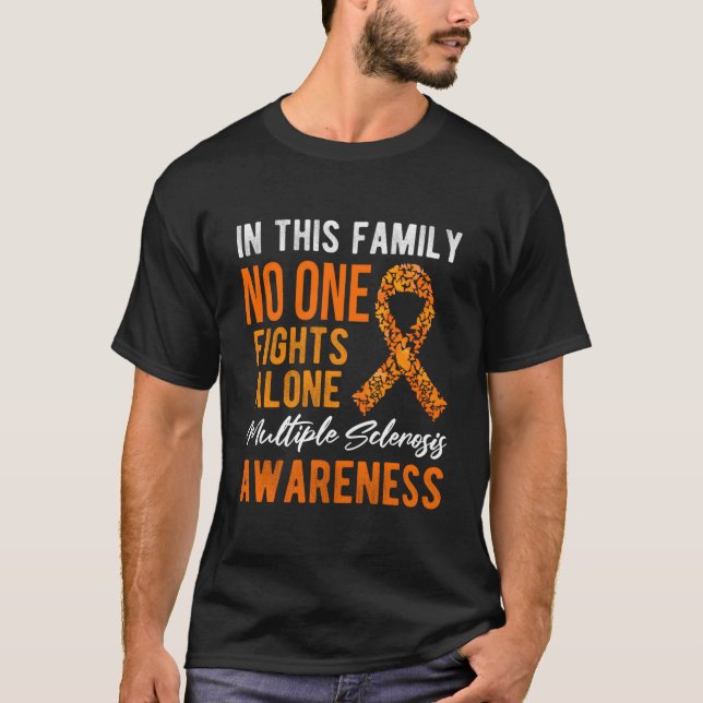 Camiseta Ms Multiple Sclerosis Awareness Orange Ribbon (Anverso)