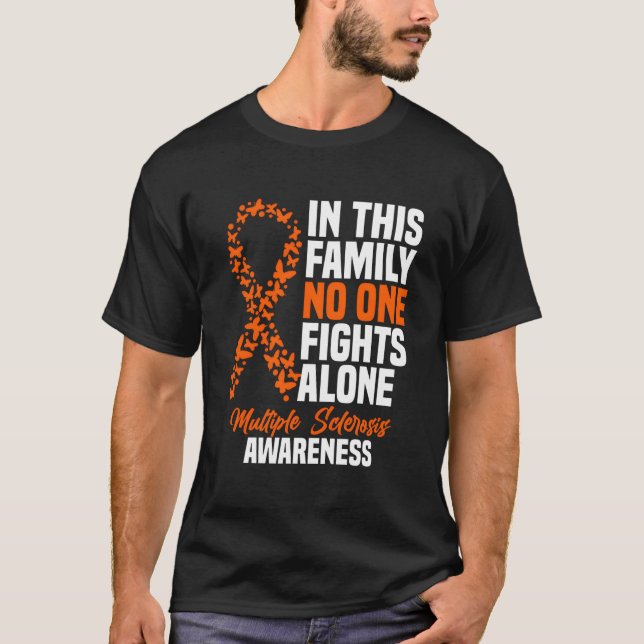 Camiseta Ms Multiple Sclerosis Awareness Orange Ribbon (Anverso)