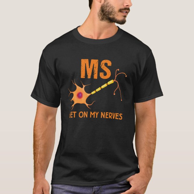 Camiseta Ms Ponte En Mis Nervios Múltiples Conciencia De La (Anverso)