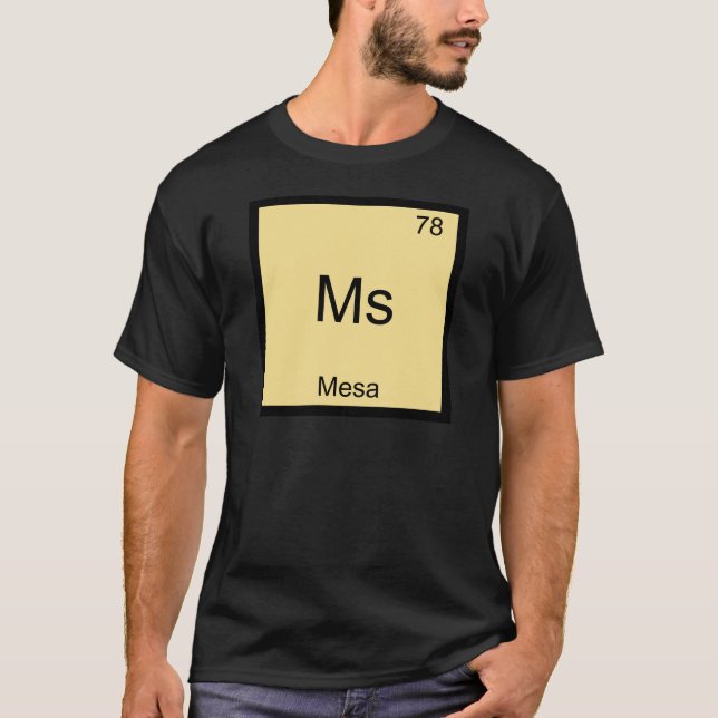 Camiseta Ms - Símbolo del Elemento Químico de la C (Anverso)