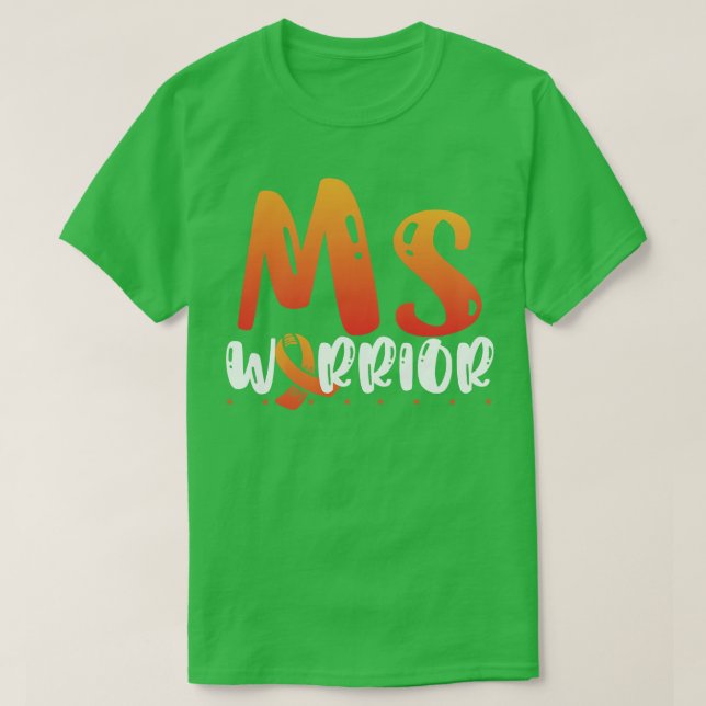 Camiseta MS Warrior Ribbon Múltiple Esclerosis Awareness Mo (Diseño del anverso)