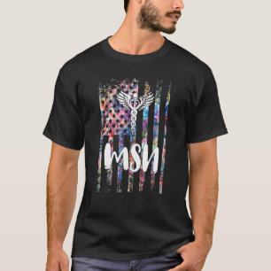 Camiseta Msn American Flag Master En Ciencia En Enfermería
