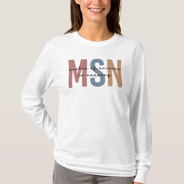 Camiseta MSN Master de Ciencia en Graduación de Enfermería (Anverso)