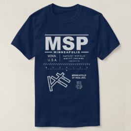 Camiseta MSP del Aeropuerto Internacional de Minneapolis St