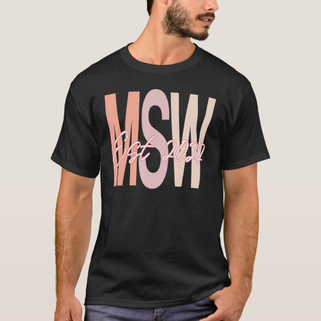 Camiseta Msw 2022 Graduación de Maestría en Trabajo Social (Anverso)