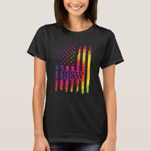 Camiseta Msw Bandera De Los Ee.Uu. Trabajador Social Gradua