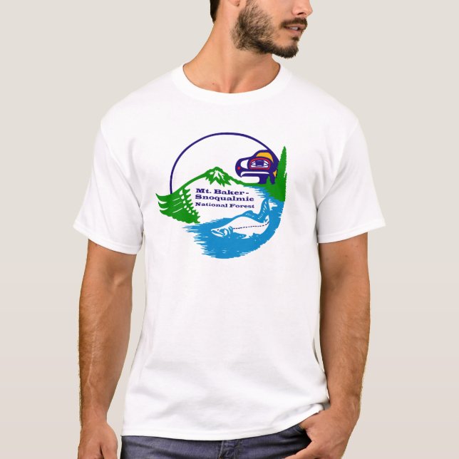 Camiseta Mt Baker - Logo del Bosque Nacional Snoqualmie (Anverso)