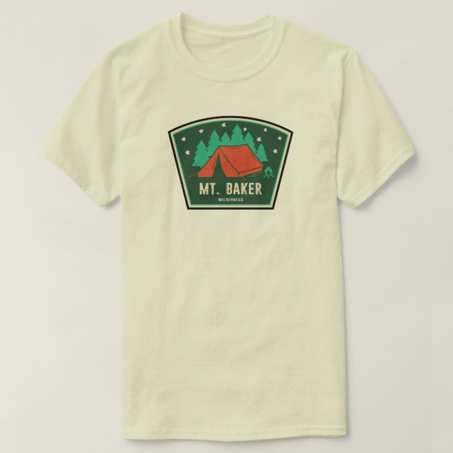 Camiseta Mt. Baker Wilderness Washington Acampada (Diseño del anverso)