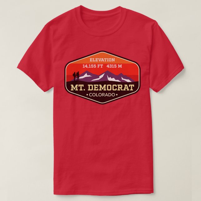 Camiseta Mt Democrat Colorado 14ers (Diseño del anverso)