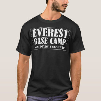 Camiseta Mt Everest Base Camp Coordinates