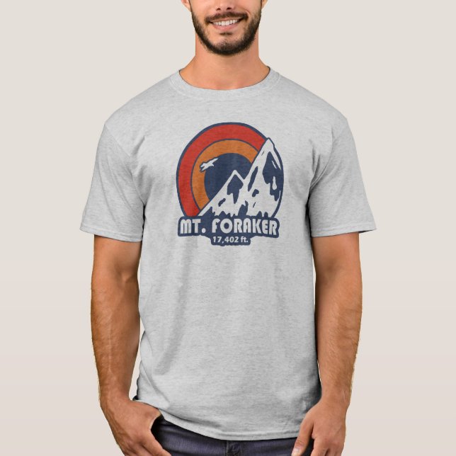 Camiseta Mt. Foraker Alaska Sun Eagle (Anverso)
