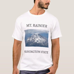 Camiseta MT. Foto aérea de Rainier con Stratus Cloud