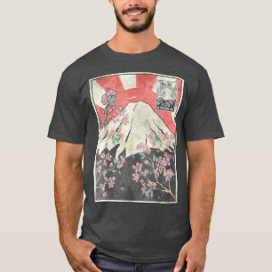 Camiseta Mt Fuji Cherry Blossom Fujiyama Estética Japonesa