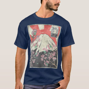 Camiseta Mt Fuji Cherry Blossom Fujiyama Estética Japonesa