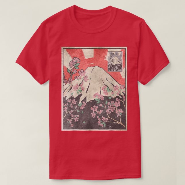 Camiseta Mt Fuji Cherry Blossom Fujiyama Japanese Aesthetic (Diseño del anverso)