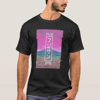 Camiseta Mt Fuji Japón Glitch japonés vaporwave estético