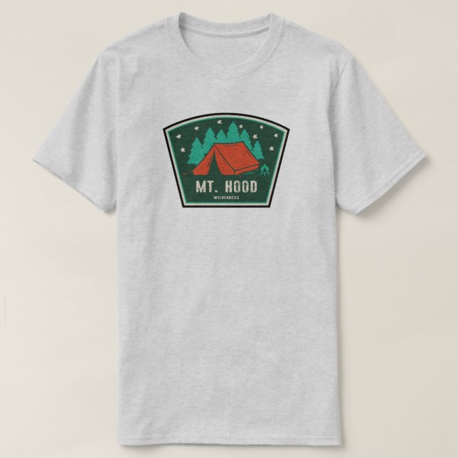 Camiseta Mt. Hood Wilderness Oregon Acampada (Diseño del anverso)