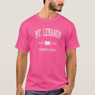 Camiseta Mt Lebanon Pennsylvania Pa Vintage Athletic Sports