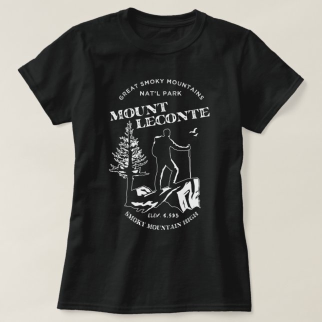 Camiseta Mt Leconte Great Smoky Mountains (Diseño del anverso)