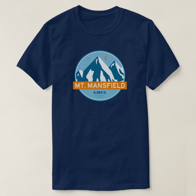 Camiseta Mt. Mansfield Vermont Stars Moon (Diseño del anverso)