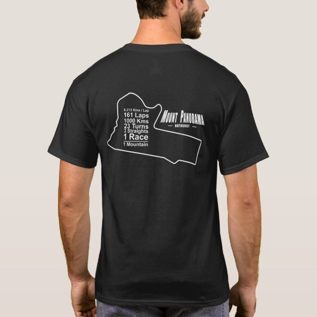 Camiseta Mt Panorama - Mapa de pistas de Bathurst (Reverso)