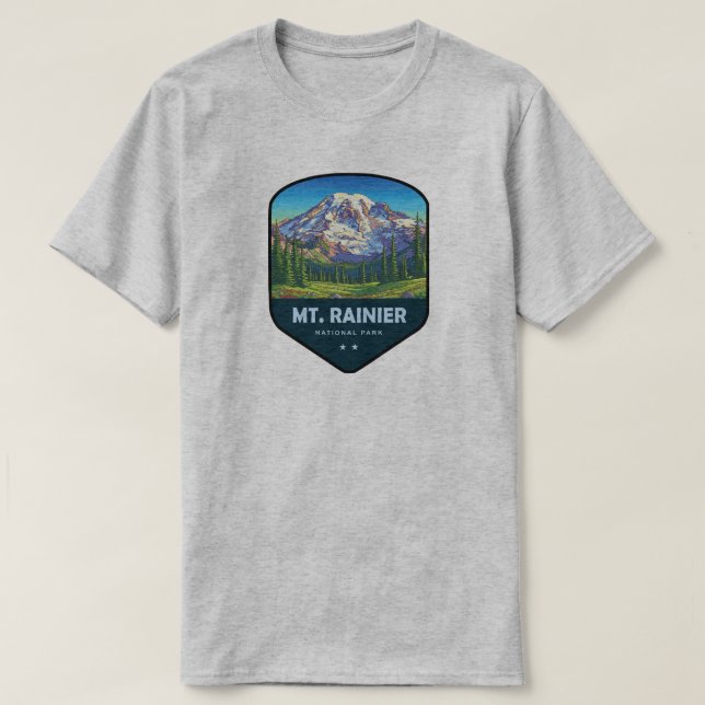 Camiseta Mt. Rainier National Park Shield (Diseño del anverso)