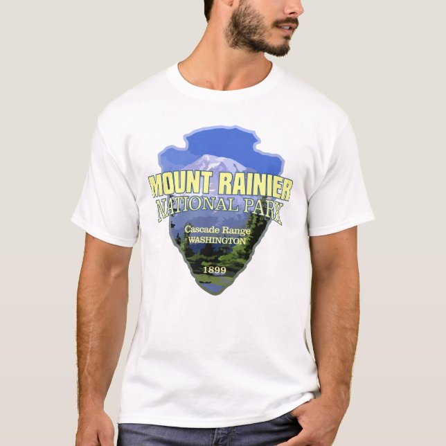 Camiseta Mt Rainier NP (punta de flecha) (Anverso)