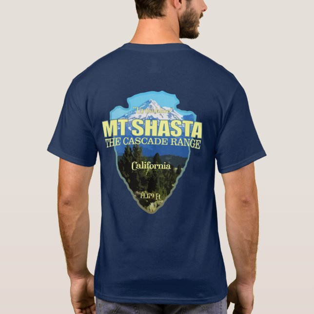 Camiseta Mt Shasta (punta de flecha) (Reverso)