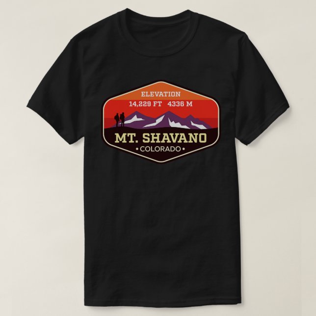Camiseta Mt Shavano Colorado 14ers (Diseño del anverso)