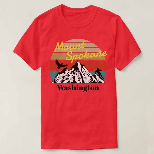 Camiseta Mt Spokane ski Washington 1 (Diseño del anverso)