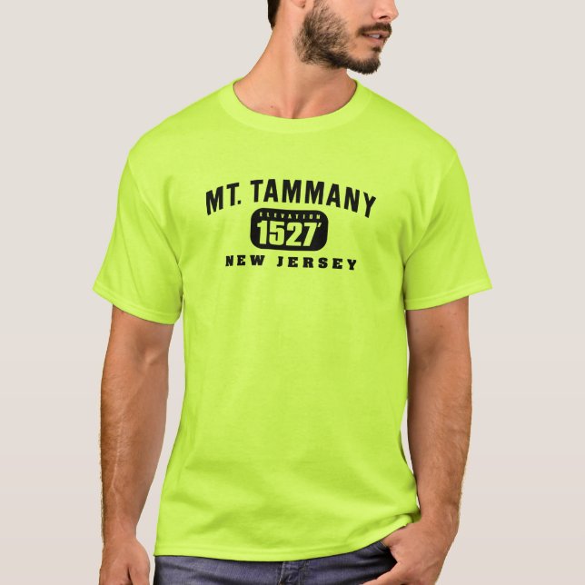 Camiseta Mt. Tammany - verde de la seguridad (Anverso)