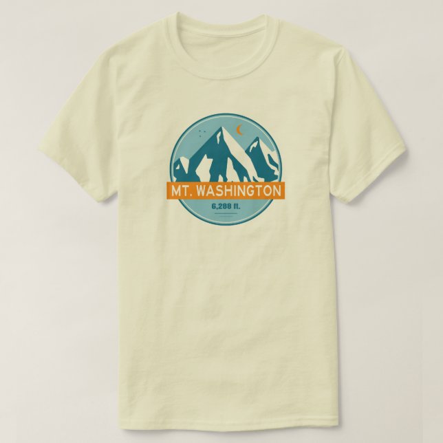 Camiseta Mt. Washington New Hampshire Stars Moon (Diseño del anverso)