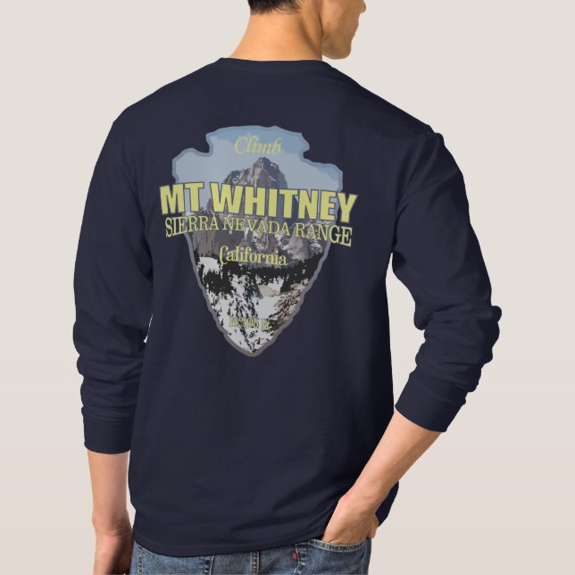 Camiseta Mt Whitney (punta de flecha) (Reverso)
