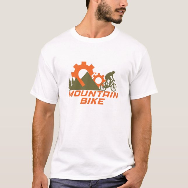 Camiseta MTB Bicicleta de montaña de bajada moderna (Anverso)