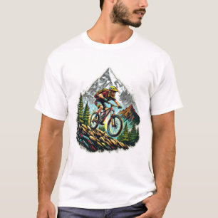 Camiseta MTB Bicicleta de Montaña Deportista Extremo Aventu