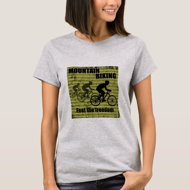 Camiseta MTB en bicicleta de montaña (Anverso)