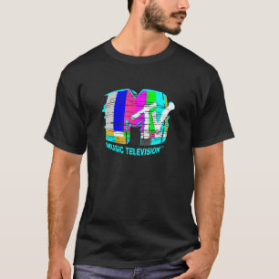 Camiseta MTV Molesto Pop Art Rainbow Static Glit