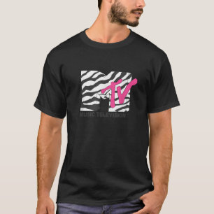 Camiseta MTV Music Television Retro Ochenta Neon Zebra Pri