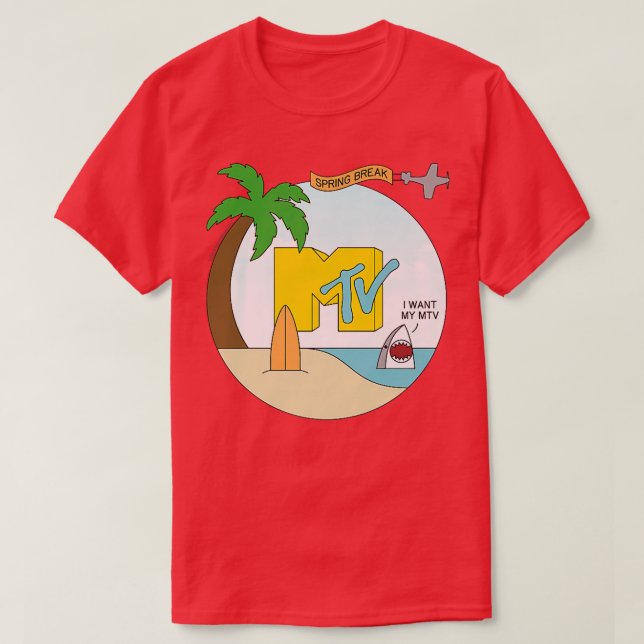 Camiseta MTV Spring Break Shark Graphic (Diseño del anverso)