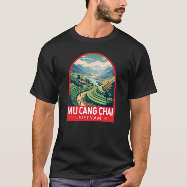Camiseta Mu Cang Chai Vietnam Viaje Retro Emblem (Anverso)