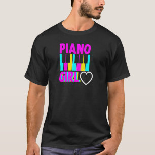 Camiseta Mu, Chica pianista pianista de música de piano
